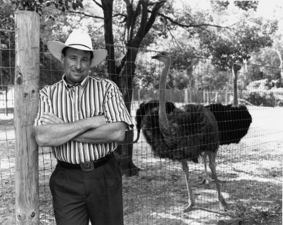 jeff mann with year old ostrich